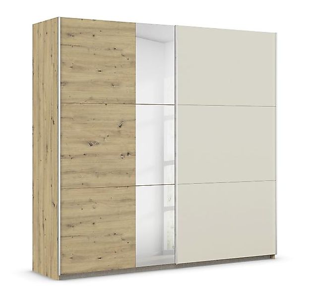 Schwebetürenschrank mit Spiegel 2-türig ca.218 cm breit Eiche Artisan / Cha günstig online kaufen