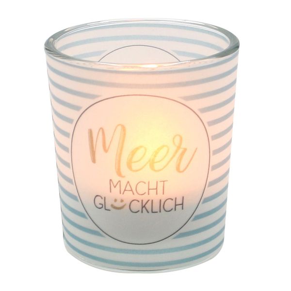 Dekohelden24 Windlicht Windlichtglas inkl.1 Teelicht, Meer günstig online kaufen