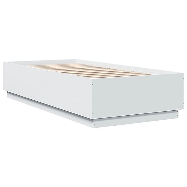 vidaXL Bettgestell mit LED Weiß 100x200 cm Holzwerkstoff 3209625 günstig online kaufen