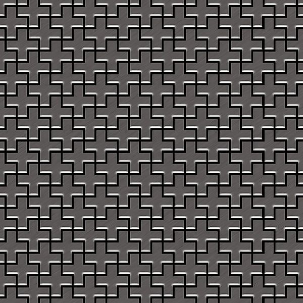 ALLOY Mosaik Fliese Massiv Metall Titan Gebürstet Dunkelgrau 1,6mm Swiss Cr günstig online kaufen