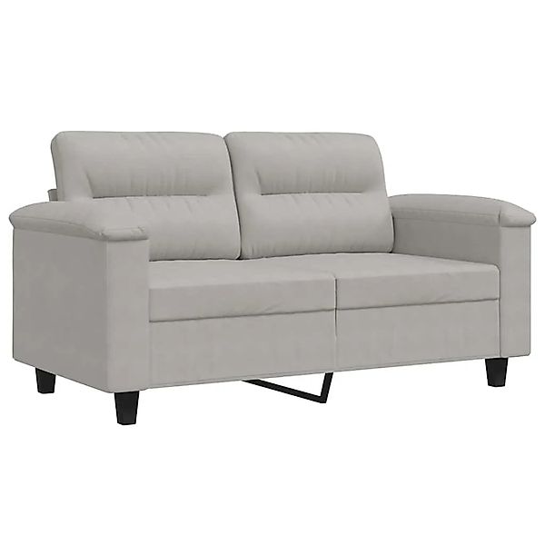 vidaXL 2-Sitzer-Sofa Hellgrau 120 cm Mikrofasergewebe 359556 günstig online kaufen