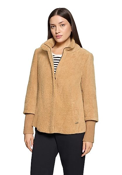 Betty&Co Fellimitatjacke Damen mit Rippbündchen günstig online kaufen