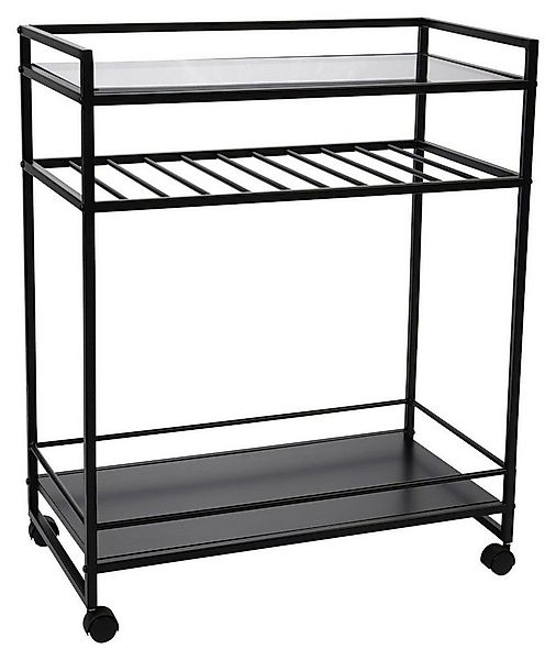 M2 Kollektion Regalwagen Barwagen BERLIN, Schwarz, Metall, B 70 cm x H 86 c günstig online kaufen