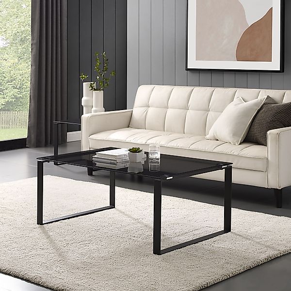Places of Style Couchtisch "Simsbury", Tischplatte aus gehärtetem Glas 0,8 günstig online kaufen