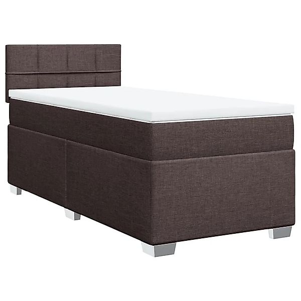 vidaXL Boxspringbett mit Matratze Dunkelbraun 100x200 cm Stoff 3288102 günstig online kaufen