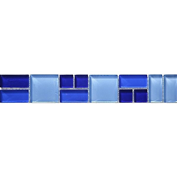 Glasbordüre Block Blau 5 cm x 30 cm günstig online kaufen