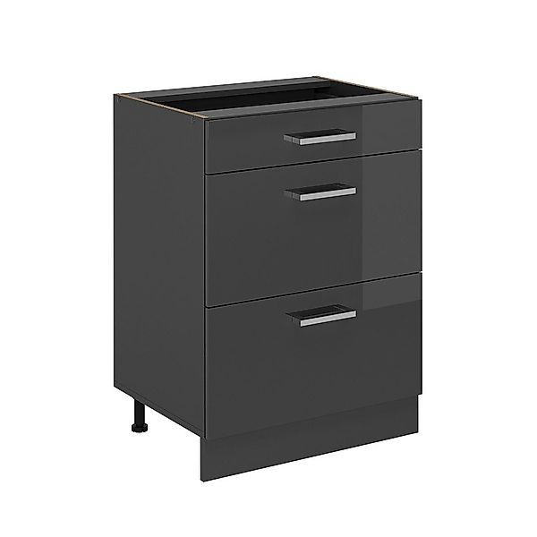 Vicco Unterschrank R-Line, Anthrazit Hochglanz/Anthrazit, 60 günstig online kaufen