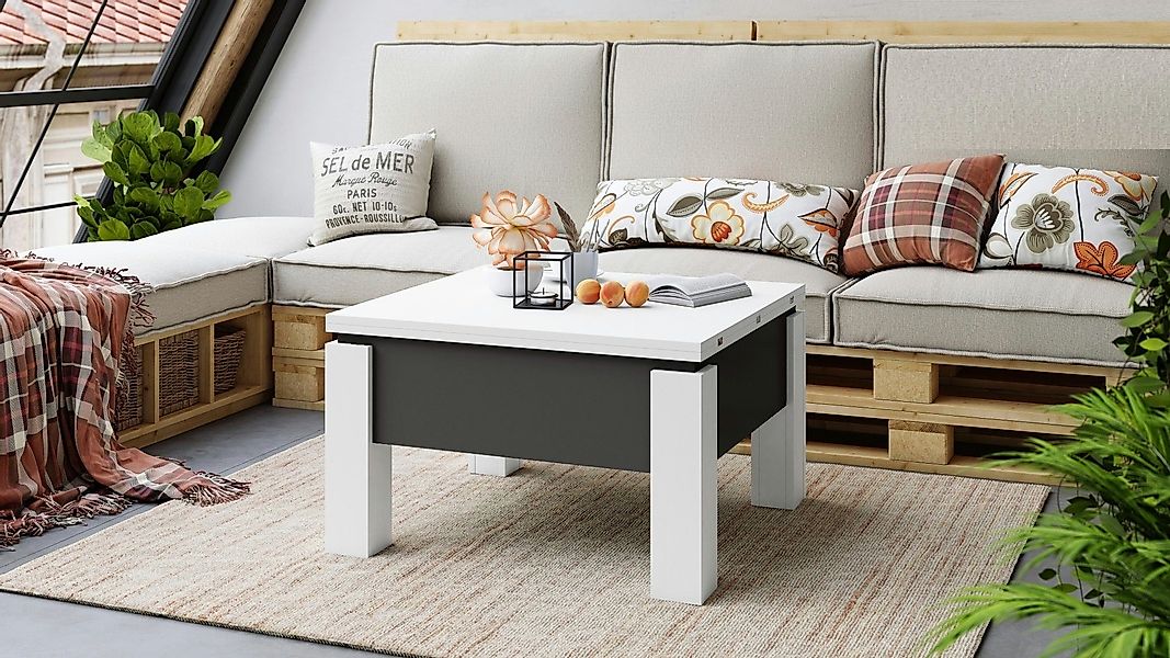 designimpex Couchtisch Design Oslo Tisch höhenverstellbar günstig online kaufen