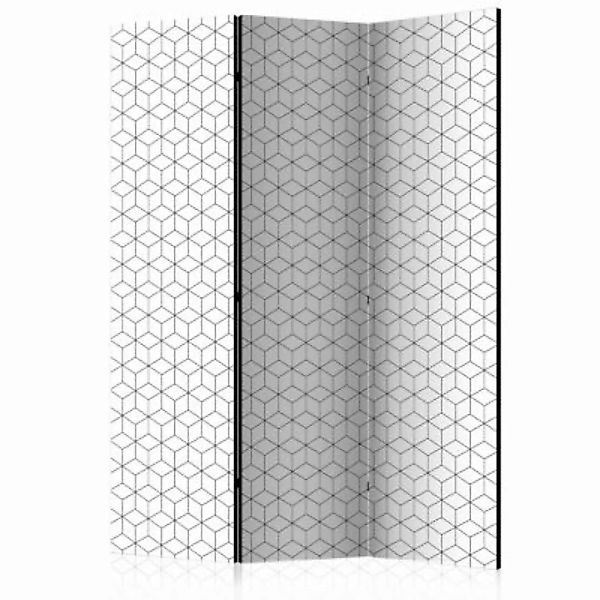 artgeist Paravent Cubes - texture [Room Dividers] schwarz/weiß Gr. 135 x 17 günstig online kaufen