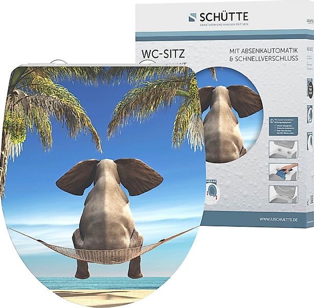 Schütte WC-Sitz Happy Elephant, Duroplast, mit Absenkautomatik und Schnellv günstig online kaufen