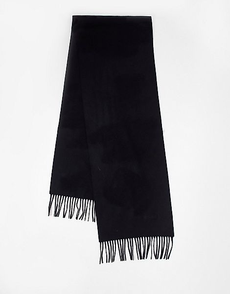 Moschino – Schal in Schwarz mit farblich abgestimmtem Logo günstig online kaufen