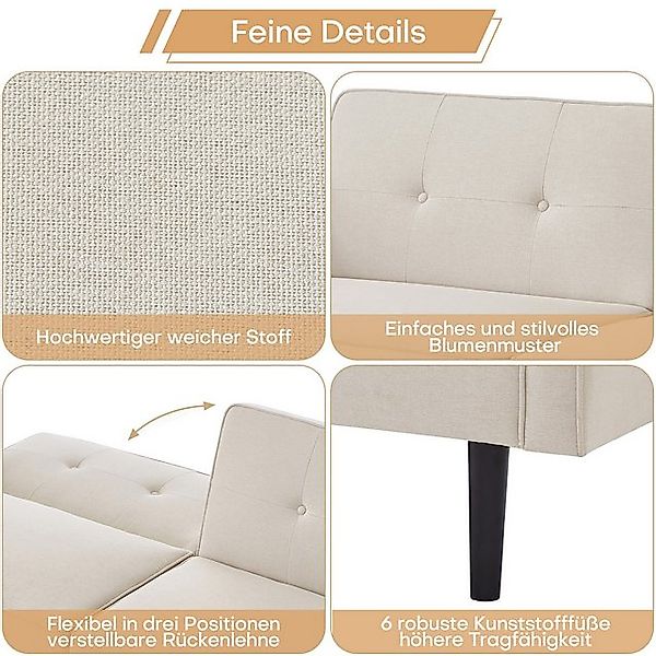 STILVORA Schlafsofa mit bettfunktion,Zweisitzer-verstellbare Sofabett mit s günstig online kaufen