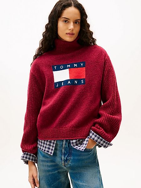 Tommy Jeans Rollkragenpullover "TJW TURTLENECK FLAG SWEATER EXT" günstig online kaufen
