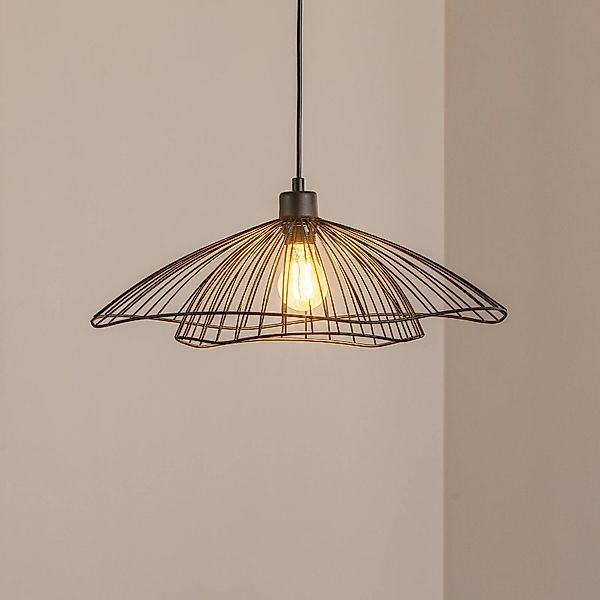 Hängeleuchte Tel, schwarz, Metall, Ø 50 cm, Metall günstig online kaufen