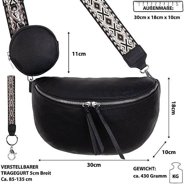 EAAKIE Gürteltasche Bauchtasche Umhängetasche Crossbody-Bag Kunstleder günstig online kaufen