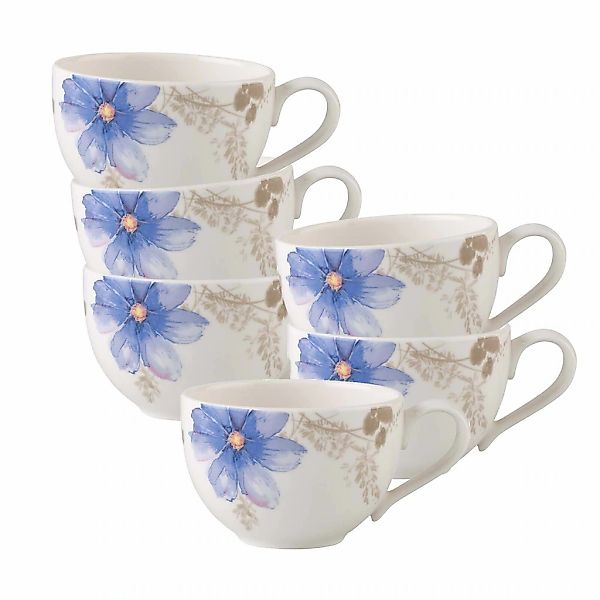 Villeroy & Boch Tasse "Kaffeetassen Mariefleur Gris Basic 150 ml 6er Set bu günstig online kaufen