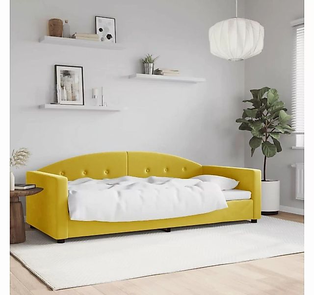 furnicato Bett Tagesbett Gelb 90x200 cm Samt günstig online kaufen