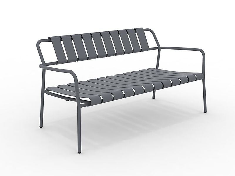 Verdea 2-Sitzer Gartenbank aus Aluminium dunkelgrau günstig online kaufen