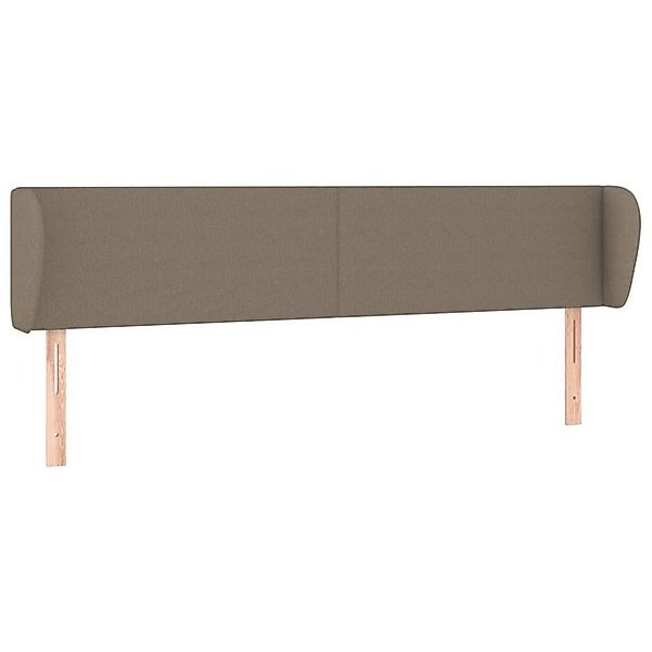 vidaXL Bett, Kopfteil mit Ohren Taupe 183x23x78/88 cm Stoff günstig online kaufen