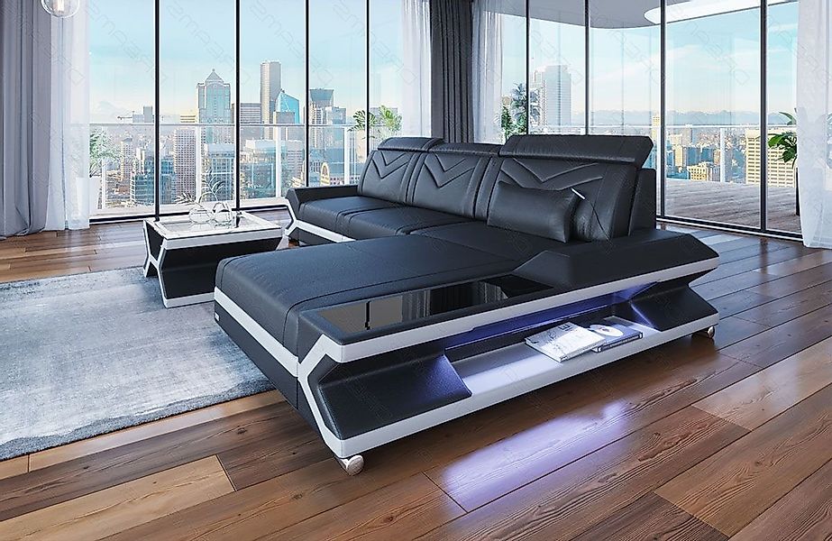 Sofa Dreams Ecksofa Ledercouch Ledersofa Napoli günstig online kaufen