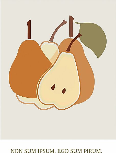 Komar Bild "Cultivated Pears" Natur 1 Stk. tlg. Wandbild zur Dekoration - o günstig online kaufen