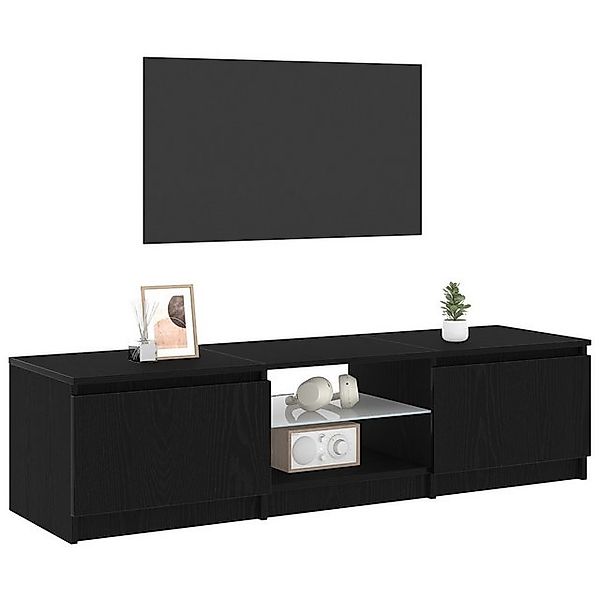 vidaXL TV-Schrank TV-Schrank Schwarz Eiche Massivholz Eiche 140 x 40 x 35,5 günstig online kaufen