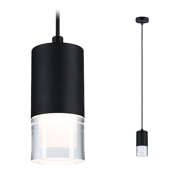Paulmann "LED Pendelleuchte Kame 9W Klar/Schwarz matt" günstig online kaufen