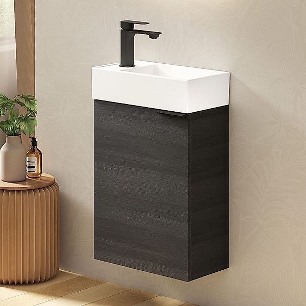 EMKE Waschtisch Kompakter Badschrank mit Waschbecken günstig online kaufen