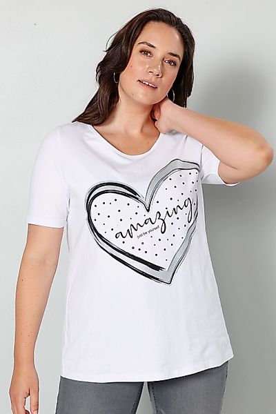 MIAMODA T-Shirt T-Shirt XL-Herz Halbarm günstig online kaufen