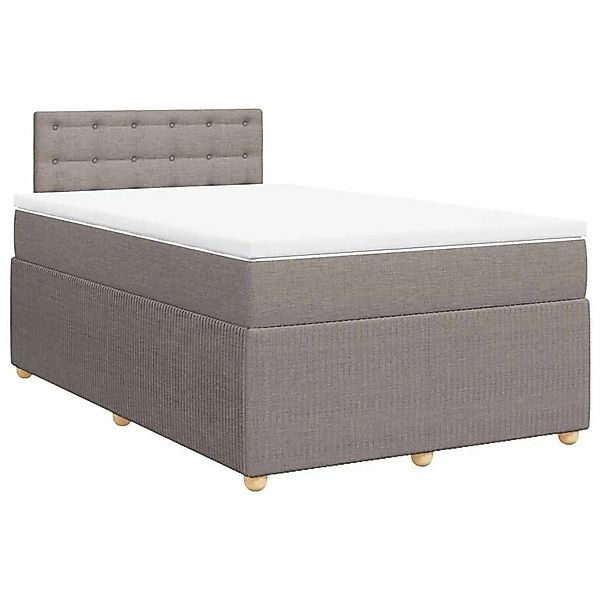 vidaXL Boxspringbett mit Matratze Taupe 120x200 cm Stoff 3289741 günstig online kaufen