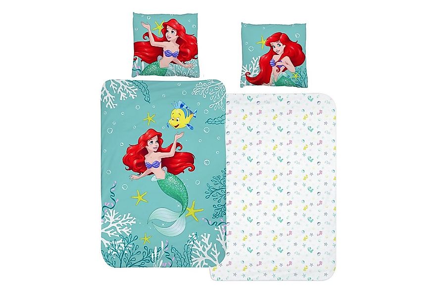 MTOnlinehandel Bettwäsche Arielle Meerjungfrau 135x200 + 80x80 cm, 100 % Ba günstig online kaufen
