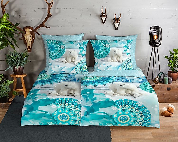 hip Wendebettwäsche "Seppo" 2 Stk. tlg. Biber, 135x200, Warm, Weich, Wendeo günstig online kaufen