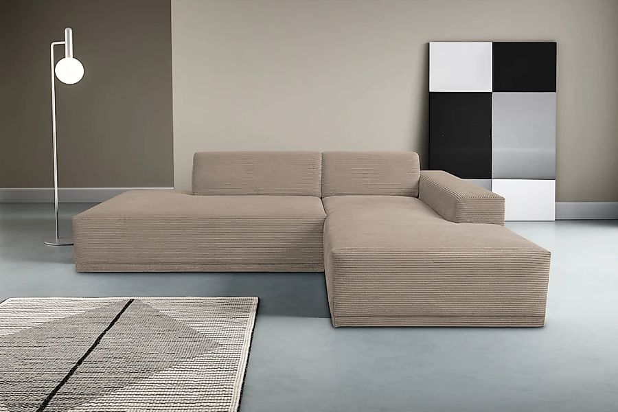 WERK2 Ecksofa "Apollo, hoher Sitzkomfort, aktuelles Design, Breite 264cm, L günstig online kaufen