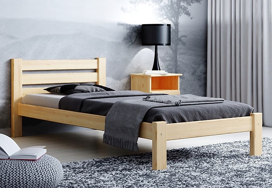 Home Collective Holzbett Einzelbett Massivholz Bett günstig online kaufen