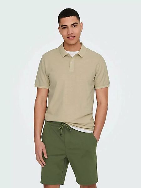 ONLY & SONS Poloshirt Poloshirt aus Baumwolle Kurzarm Slim Fit ONSTRAVIS SL günstig online kaufen