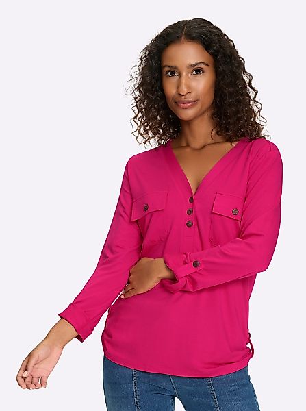 heine Klassische Bluse Jersey-Bluse günstig online kaufen