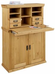 Home affaire Sekretär "Konrad" Schreibtisch aus Massivholz, mit viel Staura günstig online kaufen