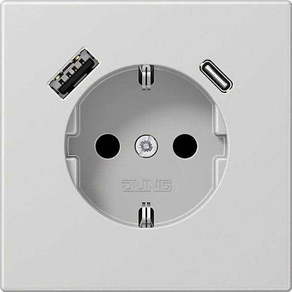 Jung SCHUKO Steckdose mit USB Typ AC LS 1520-15 CA LG - LS1520-15CALG günstig online kaufen