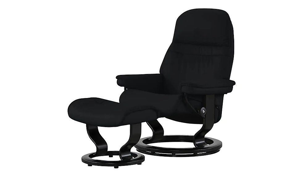 Stressless Relaxsessel mit Hocker Leder Sunrise M ¦ schwarz ¦ Maße (cm): B: günstig online kaufen