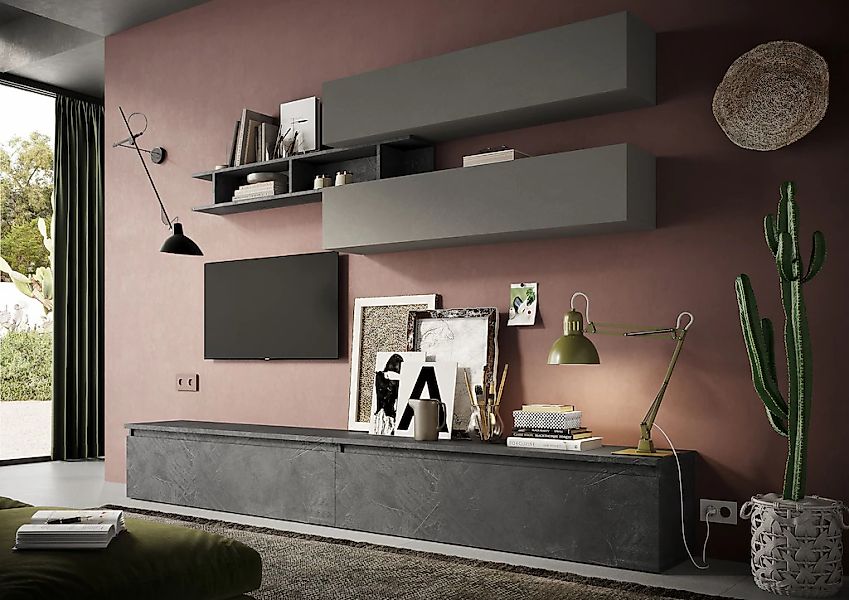 INOSIGN Wohnwand "INFINITY, 5tlg. Breite 276 cm, Höhe variabel, Schrankwand günstig online kaufen