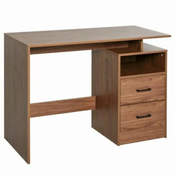 HOMCOM Schreibtisch Elegante Holzmaserung, viel Stauraum, hohe Stabilität; günstig online kaufen
