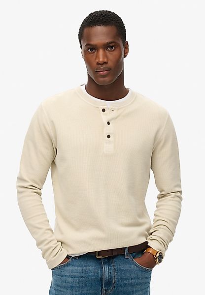 Superdry Langarmshirt "WAFFLE LONG SLEEVE HENLEY TOP" günstig online kaufen