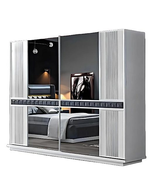 JVmoebel Kleiderschrank Schrank Holz Schränke Möbel Schlafzimmer Weiß Weiß günstig online kaufen