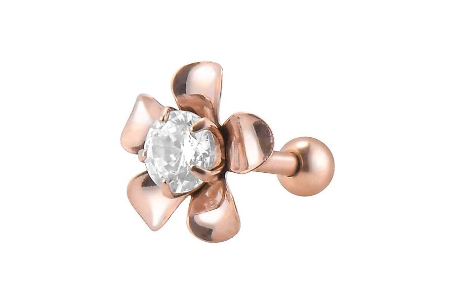 PIERCINGLINE Single-Ohrstecker Chirurgenstahl Ohrpiercing BLUME + günstig online kaufen