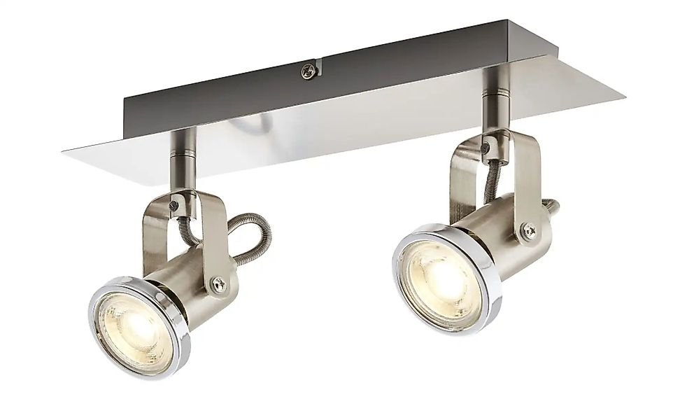 KHG Spot  2-flammig  Nickel matt   ¦ silber ¦ Maße (cm): B: 28 H: 12 T: 7.0 günstig online kaufen