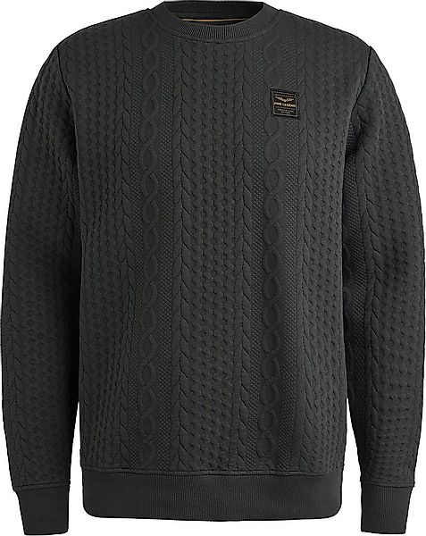 PME Legend Jacquard Structure Pullover Anthrazit - Größe M günstig online kaufen