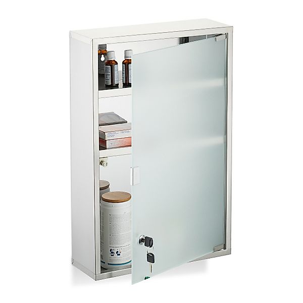 relaxdays Medizinschrank mit Glastür günstig online kaufen