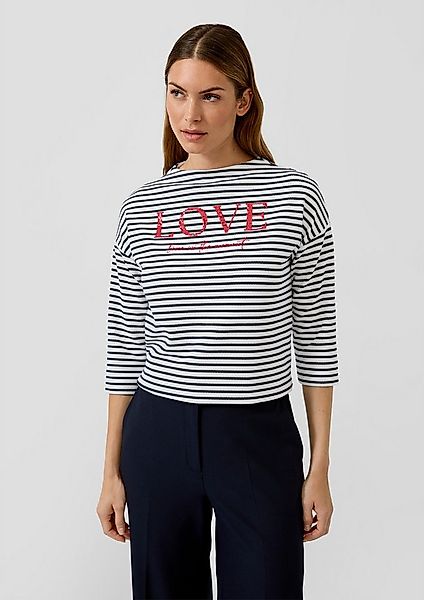 s.Oliver 3/4 Arm-Pullover Sweatshirt Strukturiertes Sweatshirt mit 3/4-Ärme günstig online kaufen