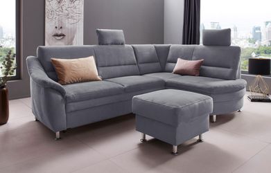 PLACES OF STYLE Ecksofa "Cardoso L-Form" Federkern, wahlweise mit Bett, Sch günstig online kaufen