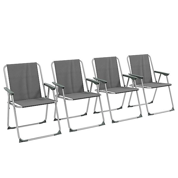 Outsunny Campingstuhl klappbar Gartenstuhl mit Rückenlehne günstig online kaufen